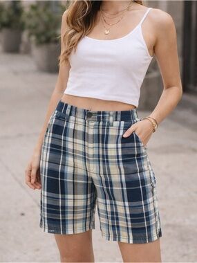 ✨ Faded Glory Plaid Shorts – Sz 8 ✨